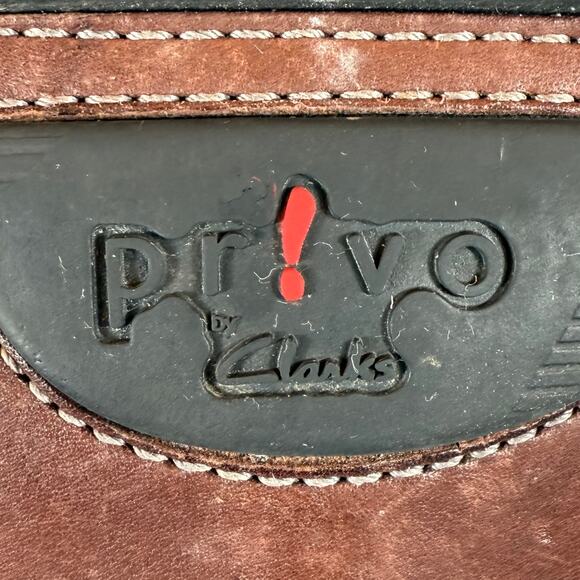 Clarks Privo Brown Leather Mules Womens Size 9M Shoes 75799 - Picture 3 of 12